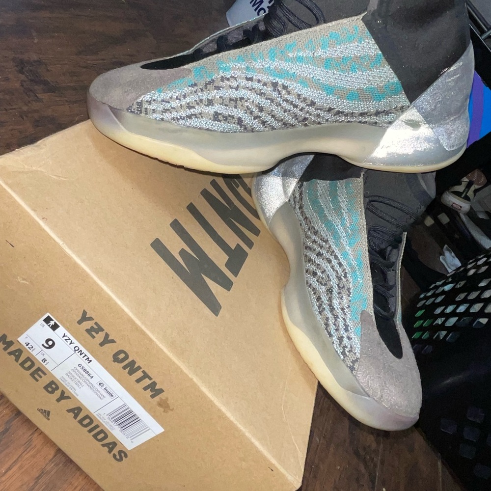 Adidas Yeezy Quantum in Silver and Blue
